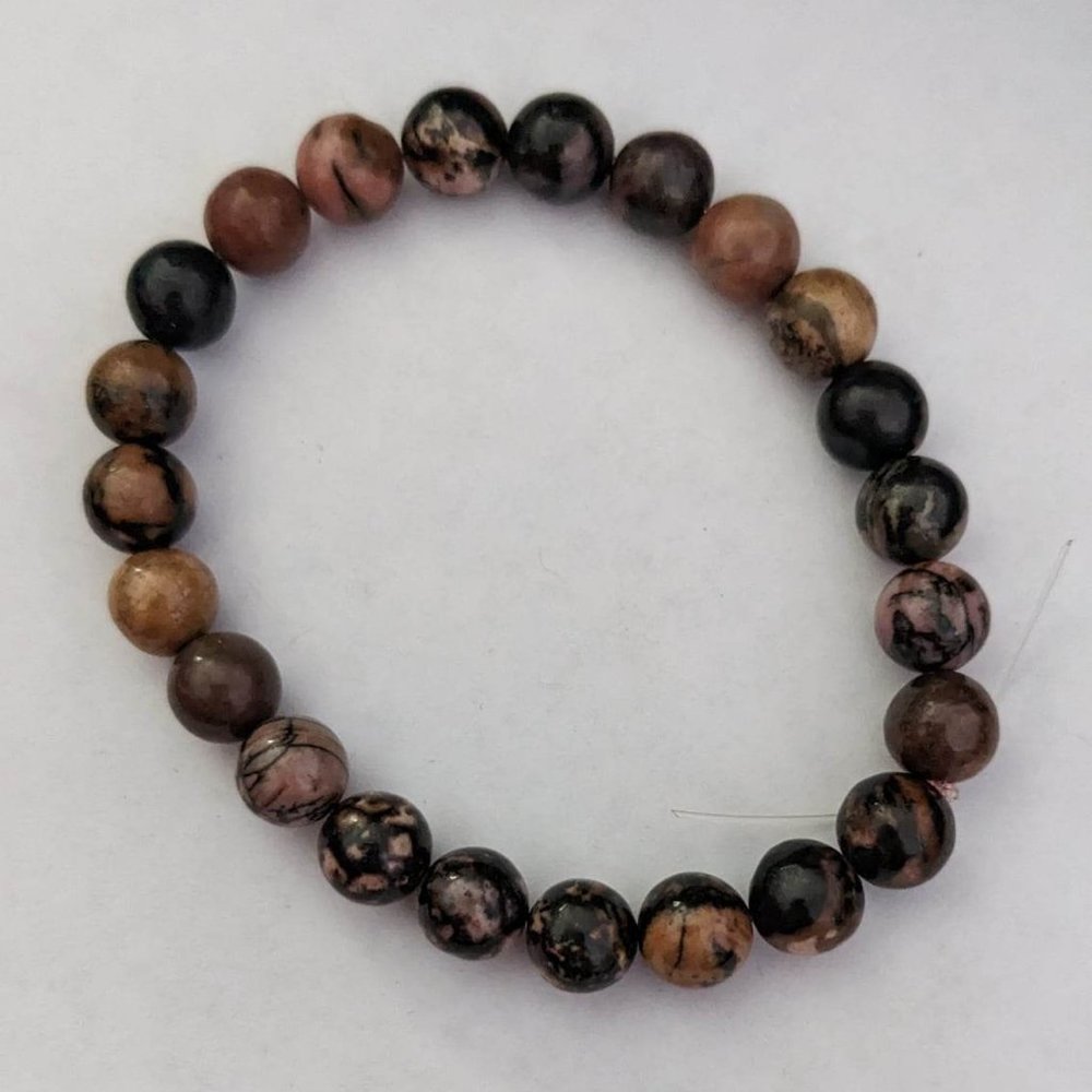 Red Black Rhodonite Bracelet
